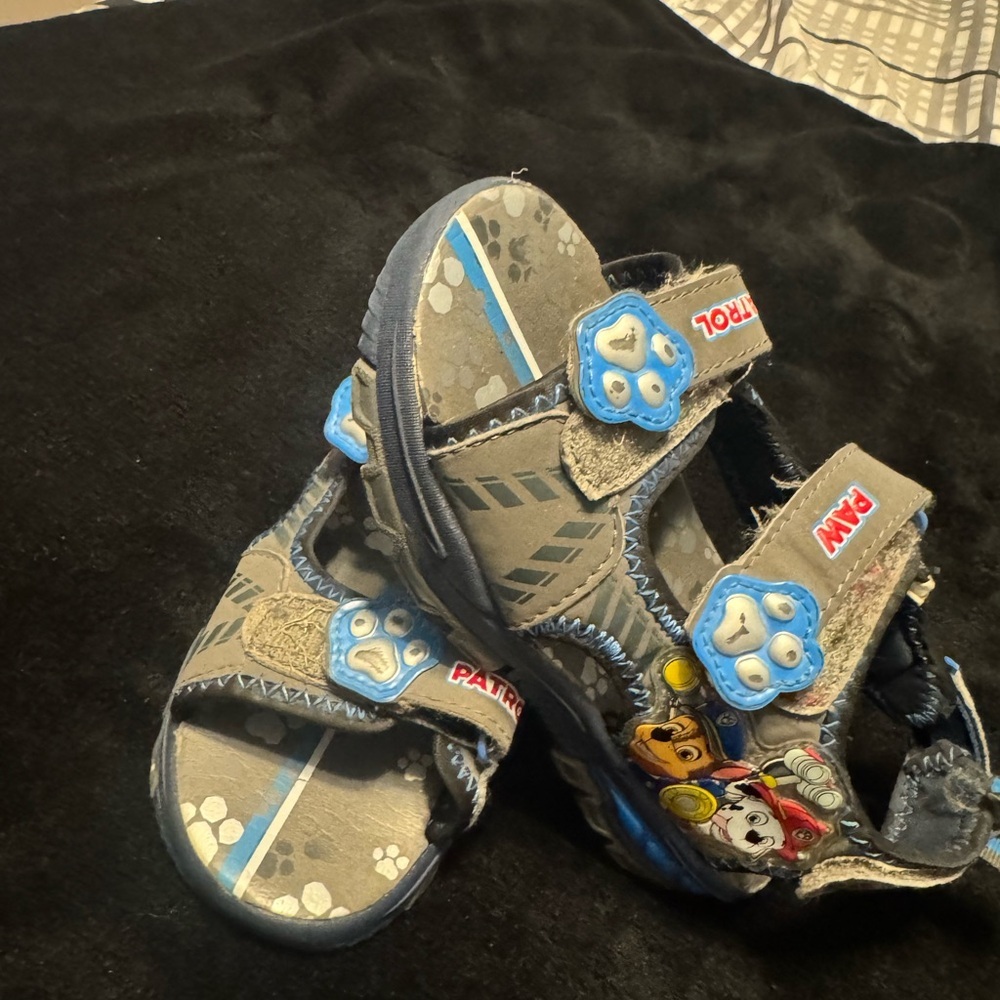 Paw Patrol Kids Sandals - Blue and Black. Comfy! Great for play or casual. 11T - Picture 2 of 8
